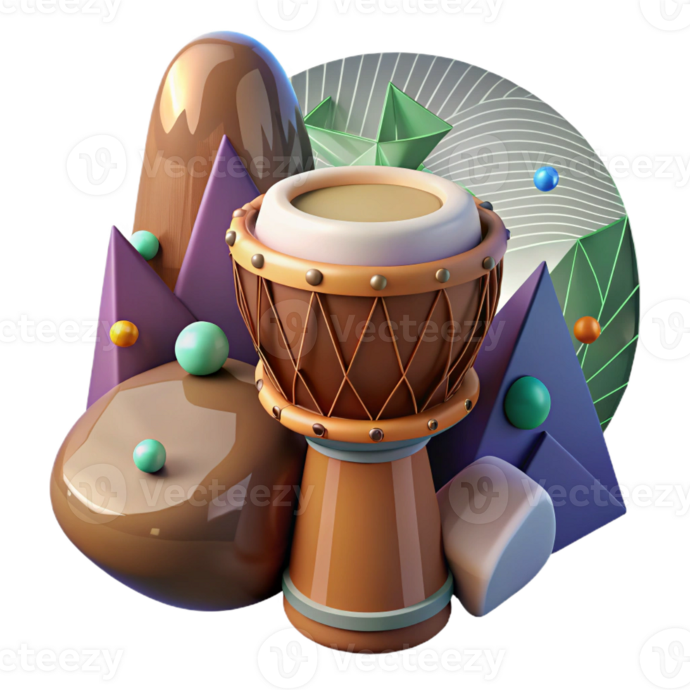 stunning vintage African Drum Music Instrument Cutout for Cultural Projects genuine png