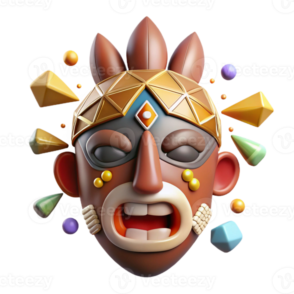 stunning artistic African Mask Tribal Art Isolated for Ethnic Designs high quality png