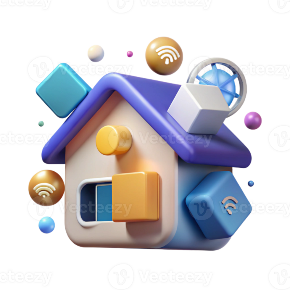 beautiful artistic Advanced Smart Home Icons Isolated for Future Technology detailed png
