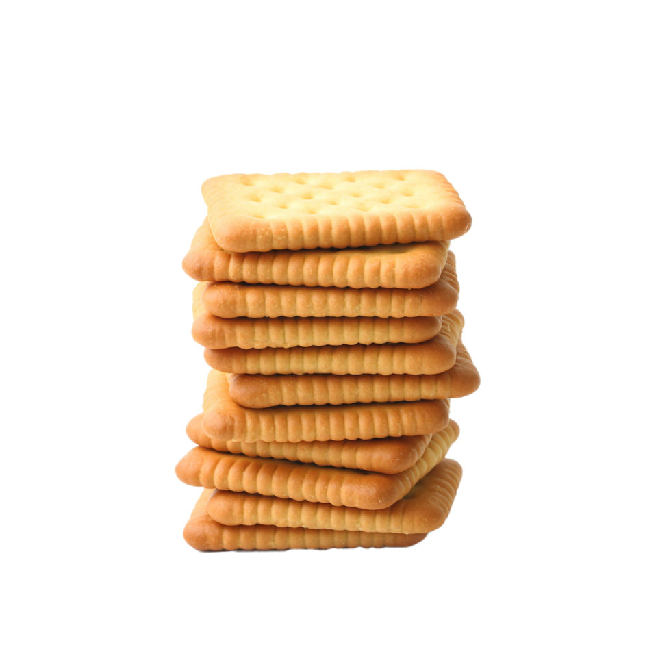 Stack of crispy saltine png