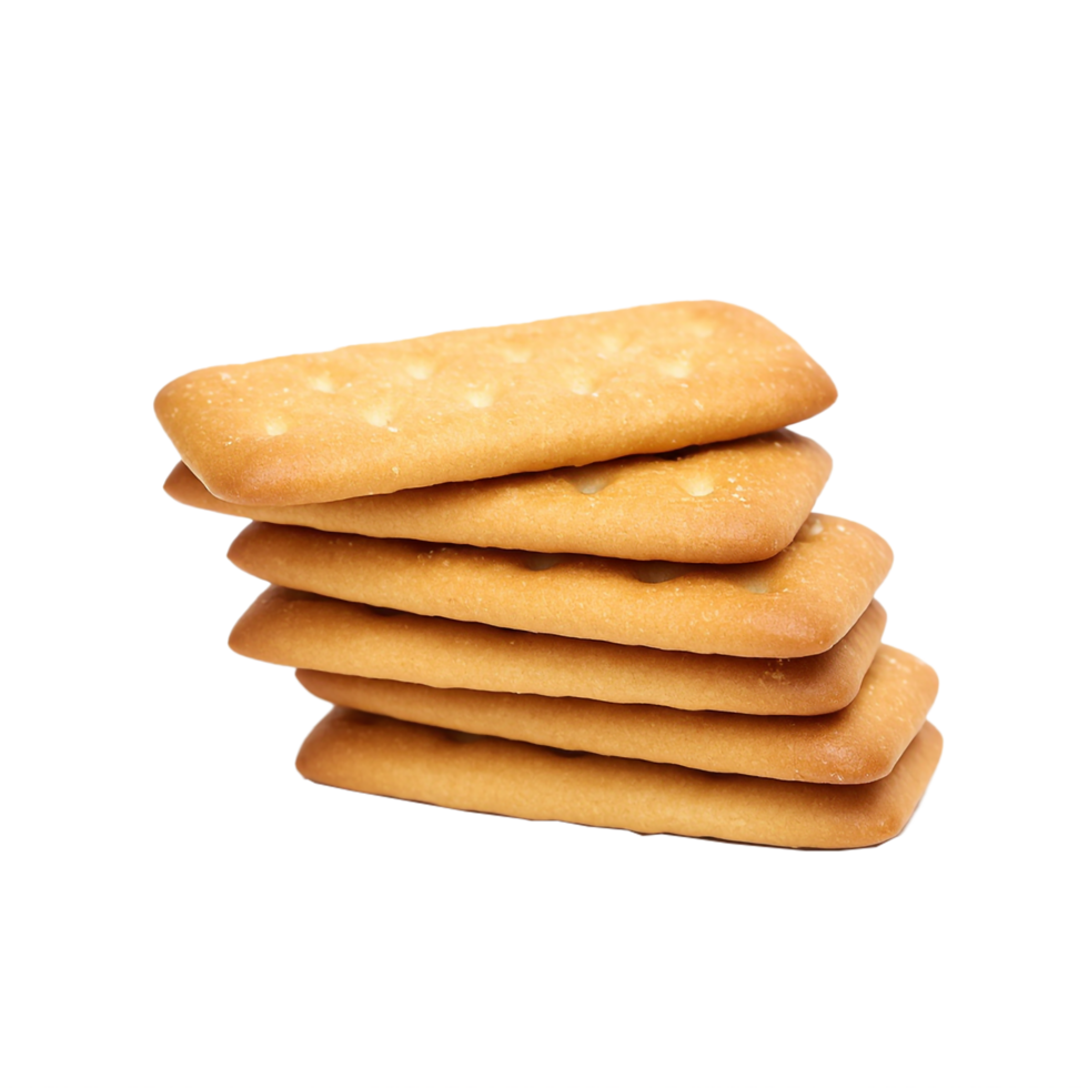 Crispy saltine cracker isolated on transparent background png