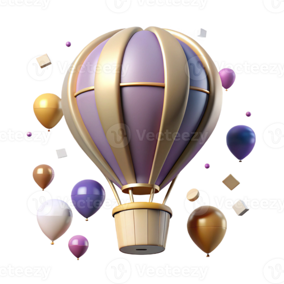 stunning modern Air Balloon Flight Symbol Cutout for Travel Designs high resolution png