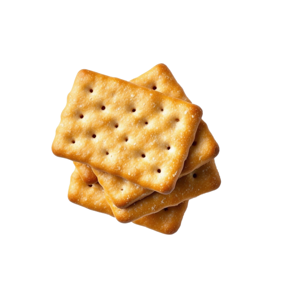 Crunchy Saltine isolated on transparent background png
