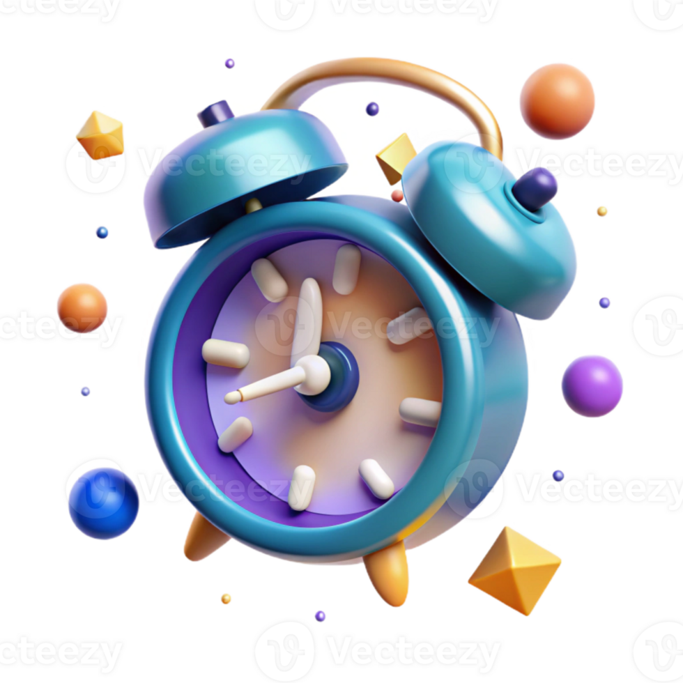 beautiful modern Alarm Clock Morning Routine Icon Transparent for Productivity Apps professional png