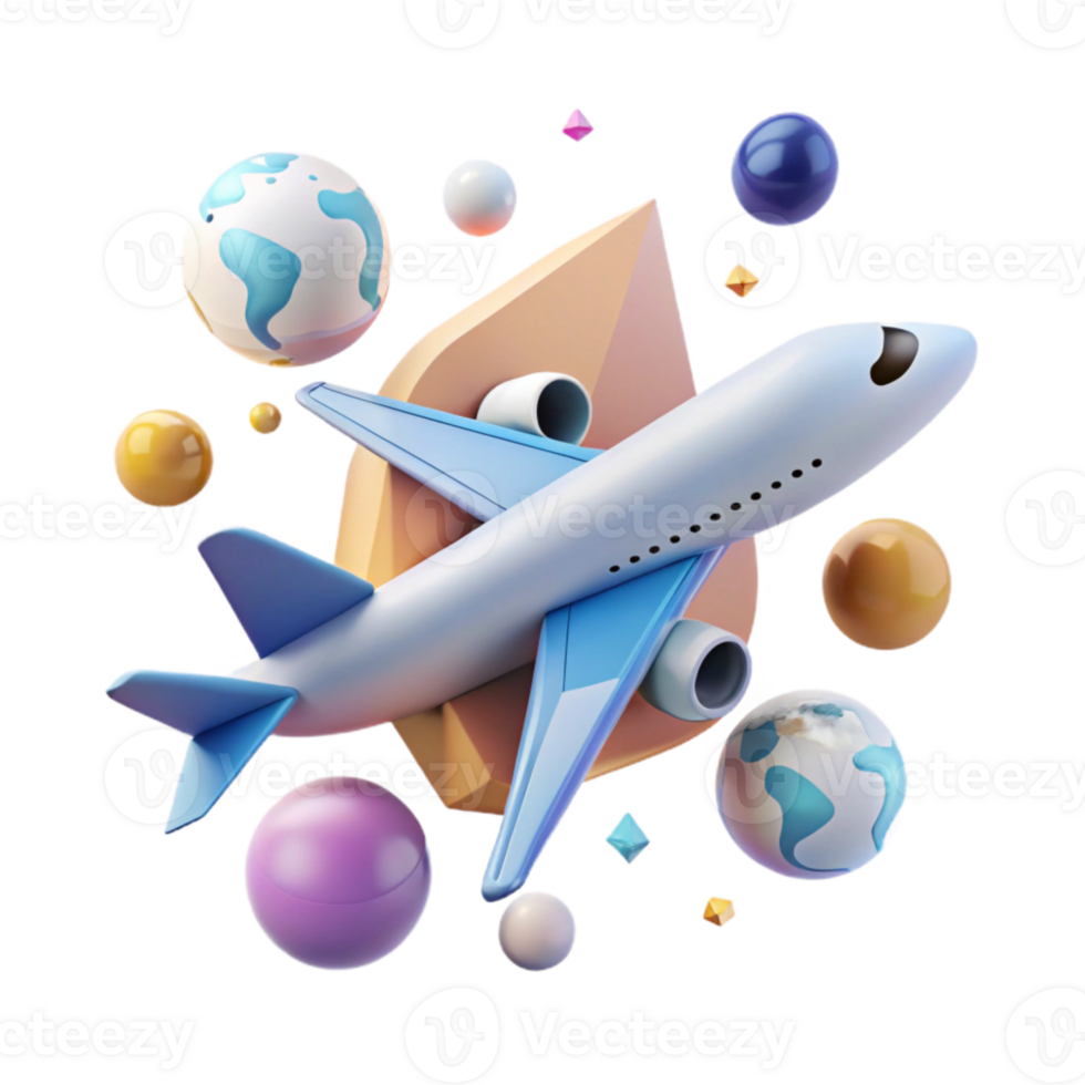 magnificent creative Airplane Flying in Sky Cutout for Aviation Illustrations authentic png