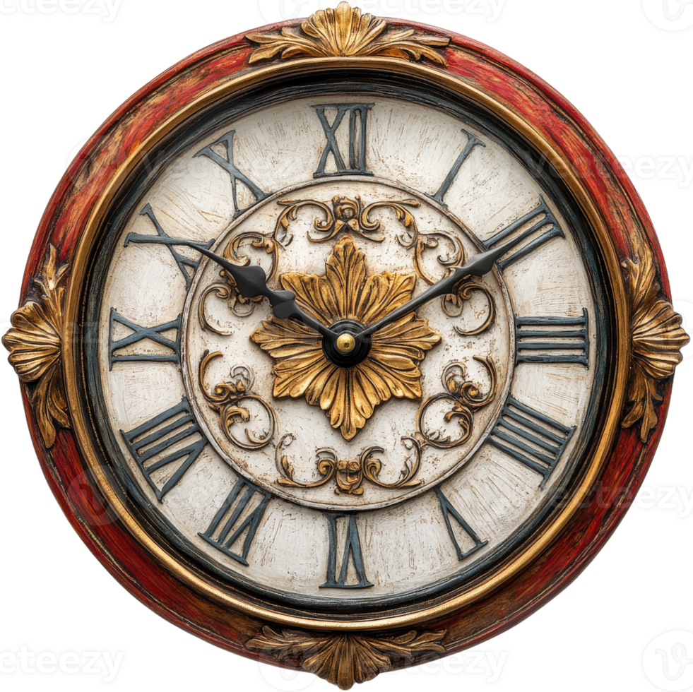 Vintage wall clock png