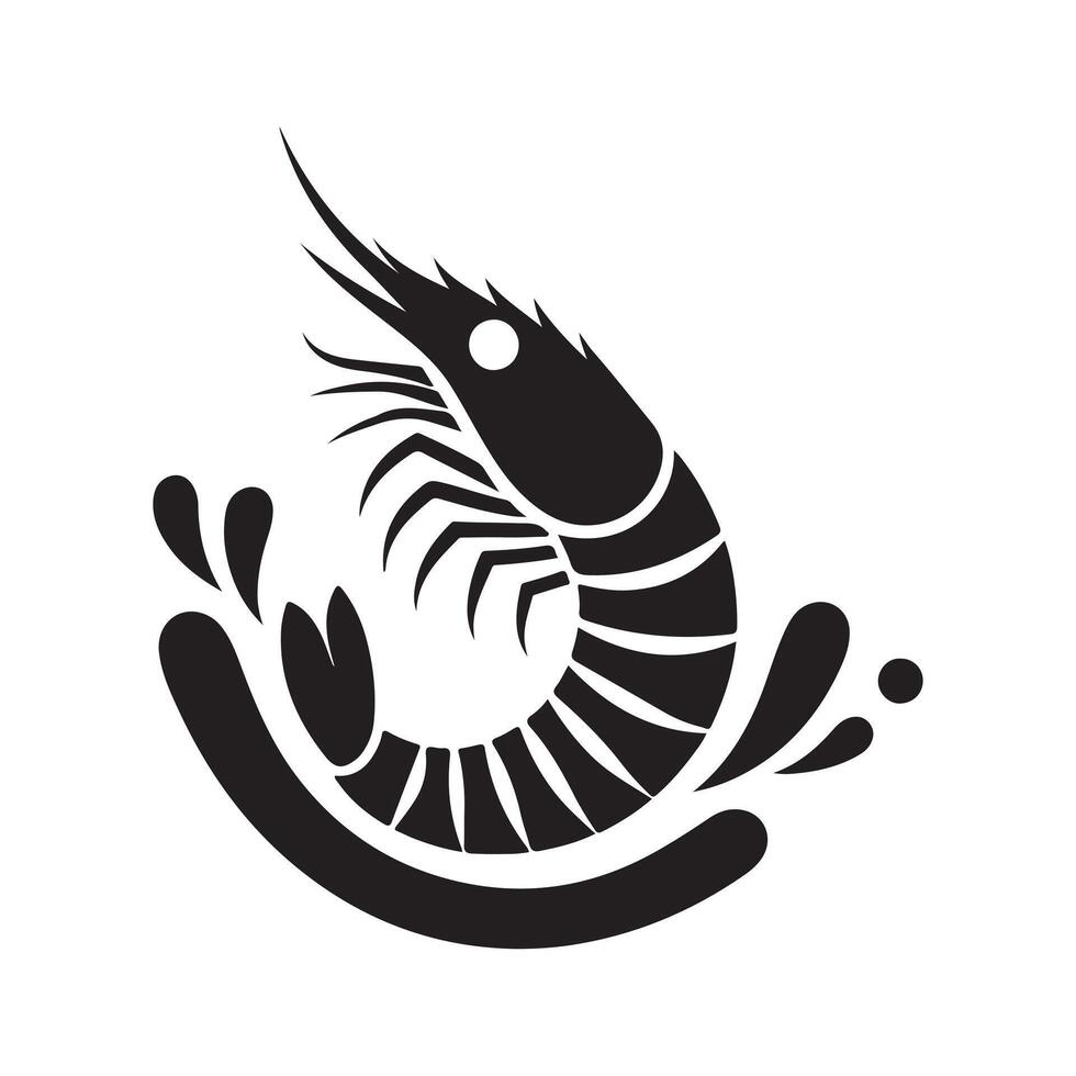 Unique Shrimp Silhouette for Branding vector