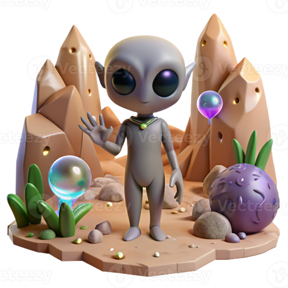 stunning contemporary Alien Desert Canyon Isolated for Game Assets high quality png