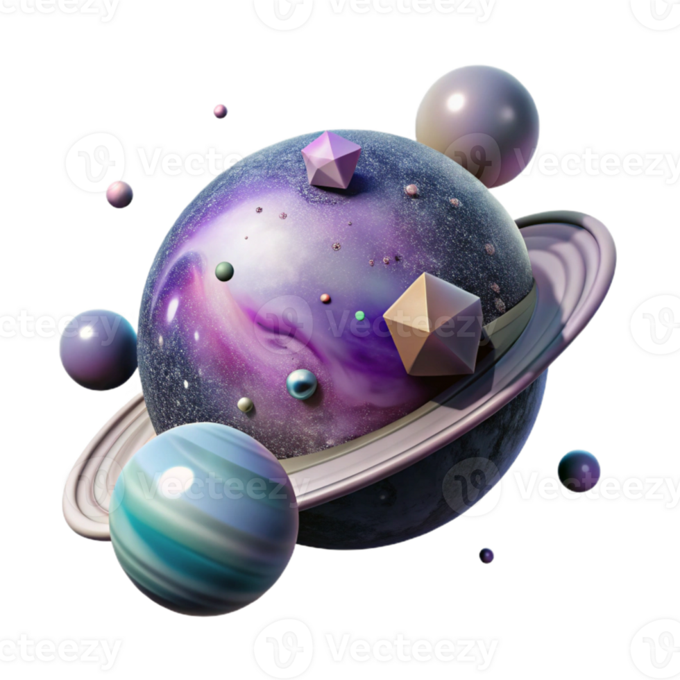serene creative Alien Planet with Binary Stars Isolated for Space Art exclusive png
