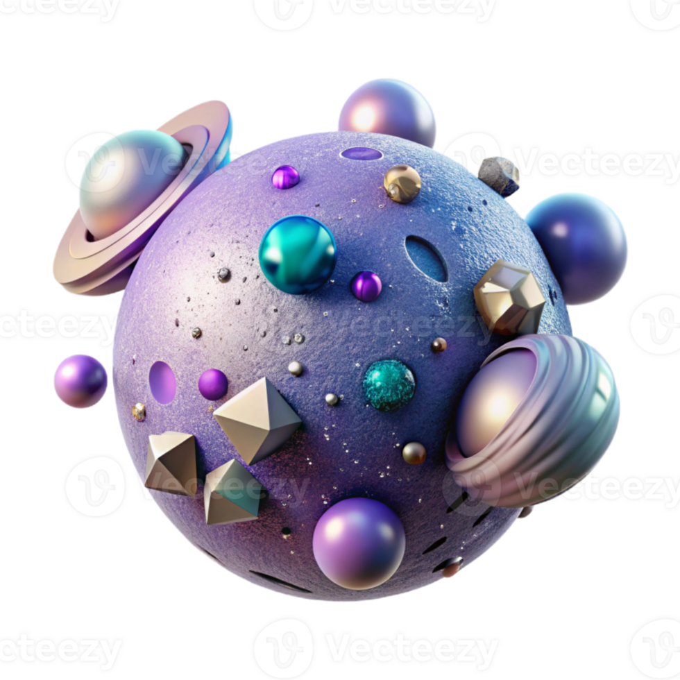 stunning rustic Alien Planet with Binary Stars Isolated for Space Art premium png