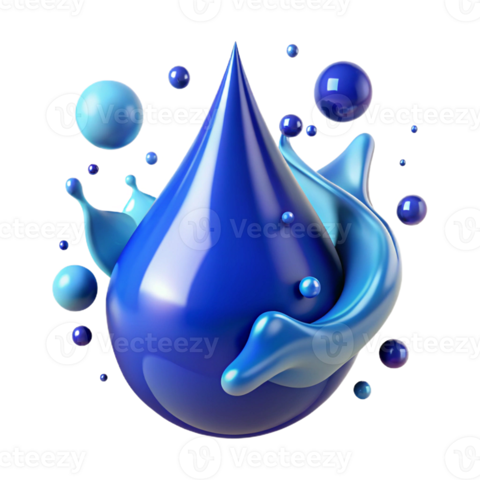 beautiful abstract Blue Water Splash Droplet Isolated high resolution png