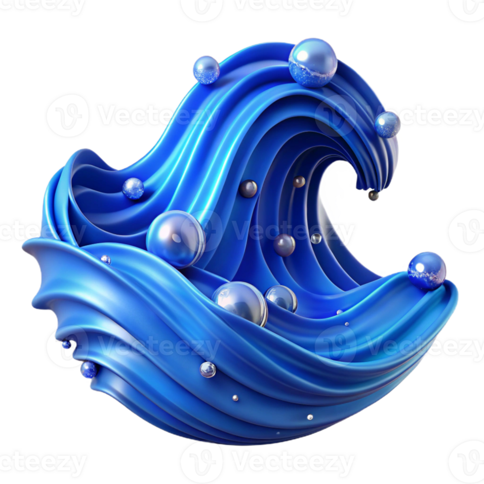 stunning artistic Blue Water Wave Ripple Isolated for Ocean Projects high resolution png