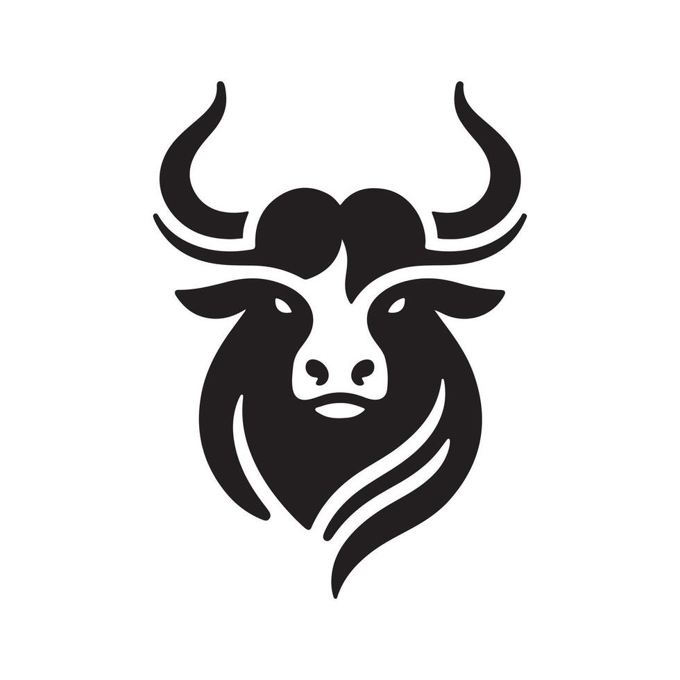 Bull Cow Silhouette for Digital and Print Use vector