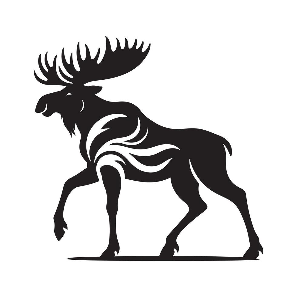 Black Female Moose for Digital Artwork vector