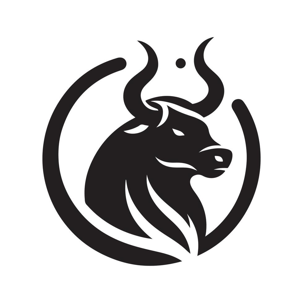Bull Cow Silhouette for Branding and Print vector