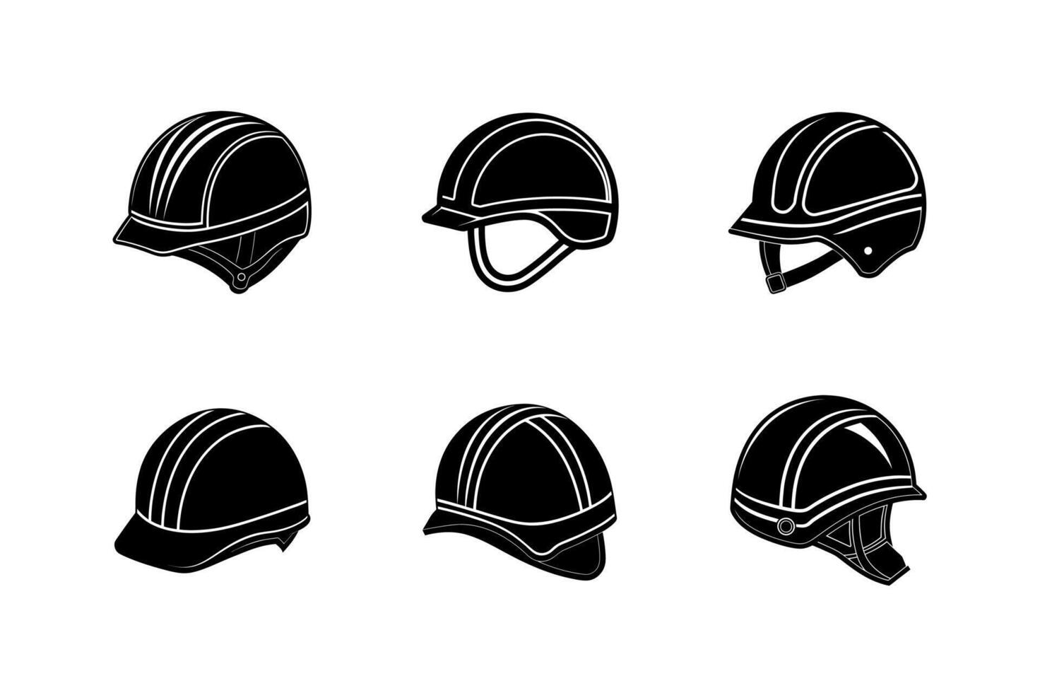 Safety Helmet Black Element for Branding and Logos vector