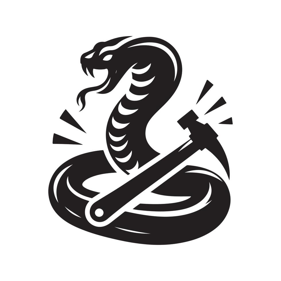 Black Vipers Illustration for Use vector