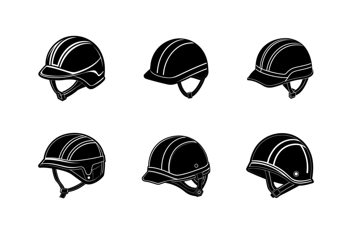 Safety Helmet Black Element for Industrial Design vector