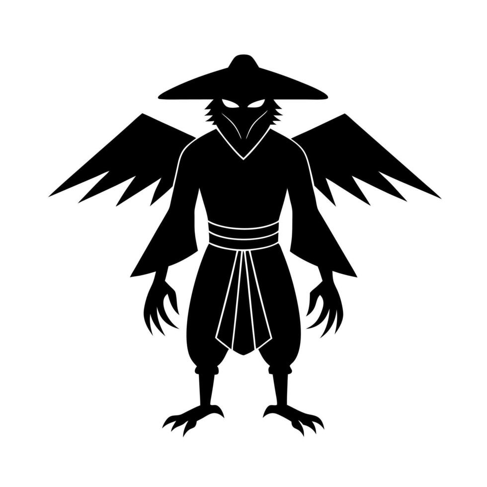 High Resolution Japanese Tengu Graphic vector