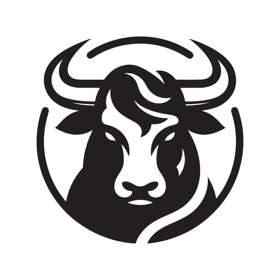 Isolated Bull Cow Silhouette for Design Projects vector