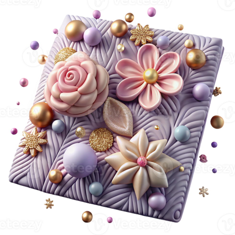 stunning minimalist Canvas Texture with Flowers Floral Pattern Isolated for Spring Designs premium png