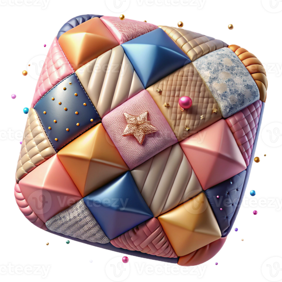 impressive vintage Canvas Texture with Patchwork Quilt Style Cutout for Diy Projects professional png