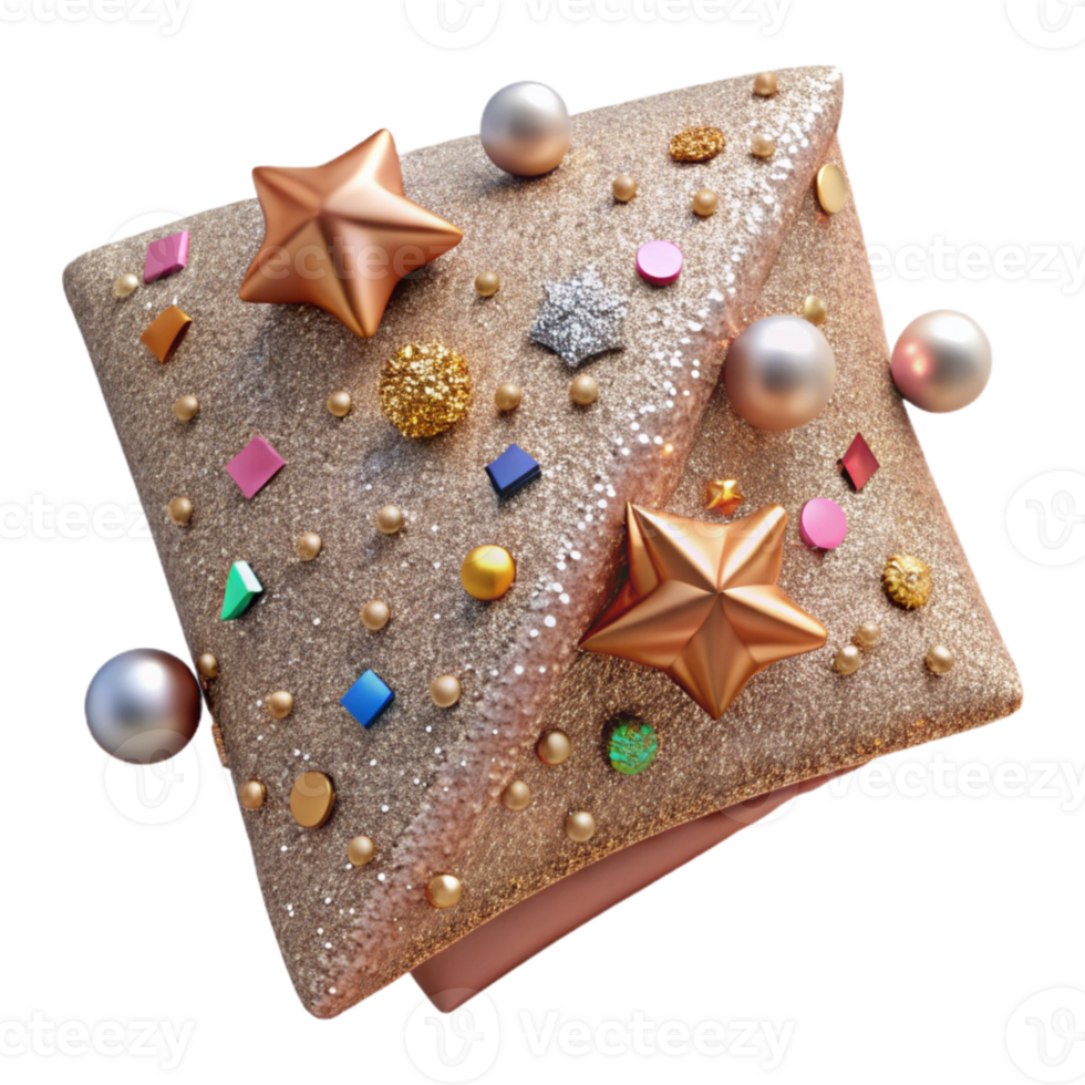 elegant rustic Canvas Texture with Sequins Sparkling Effect Isolated for Party Decorations premium png
