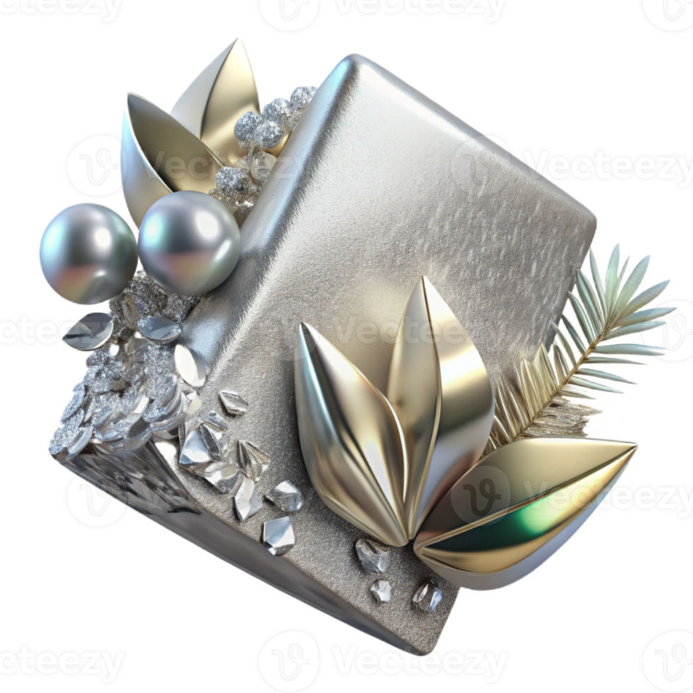 beautiful modern Canvas Texture with Silver Leaf Metallic Effect Transparent for Modern Designs authentic png