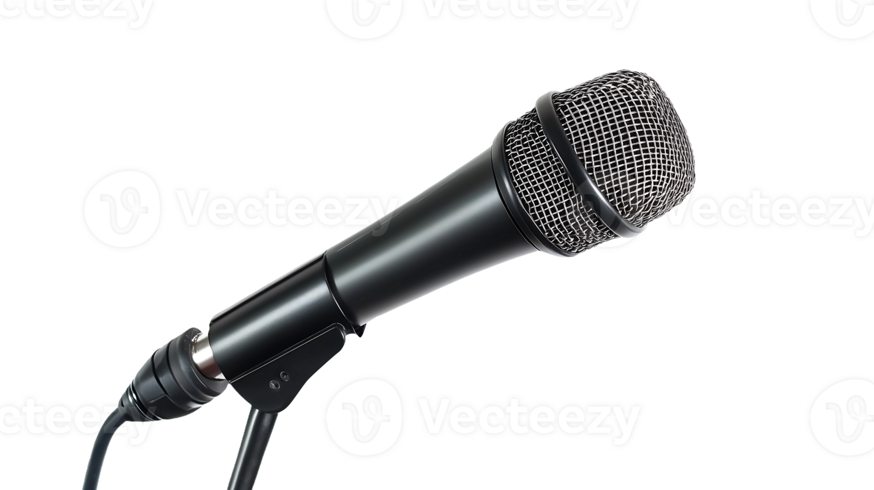 Professional Black Microphone for Recording, Broadcasting, and Live Performances Perfect for Musicians, Podcasters, and Public Speakers to Capture Clear Sound png