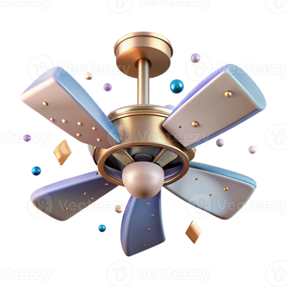 serene modern Ceiling Fan Modern Design Isolated Air Circulation png