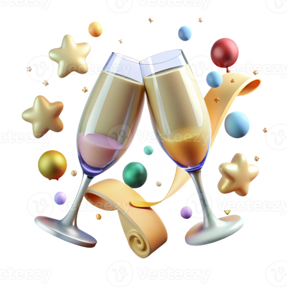 wonderful traditional Champagne Glass Toast Celebration Cutout exclusive png
