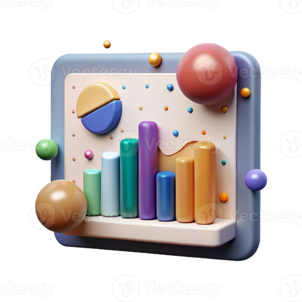 impressive rustic Chart Graph Data Visualization Isolated for Business Websites exclusive png