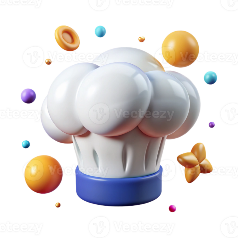 elegant contemporary Chef Hat Icon Isolated for Culinary Menu authentic png