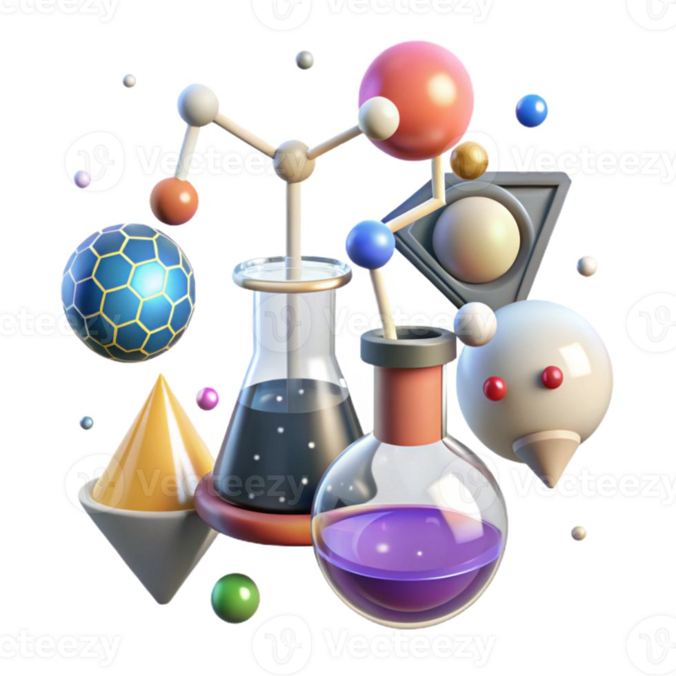 elegant minimalist Chemical Reaction Diagram Science Transparent for Chemistry Lessons authentic png