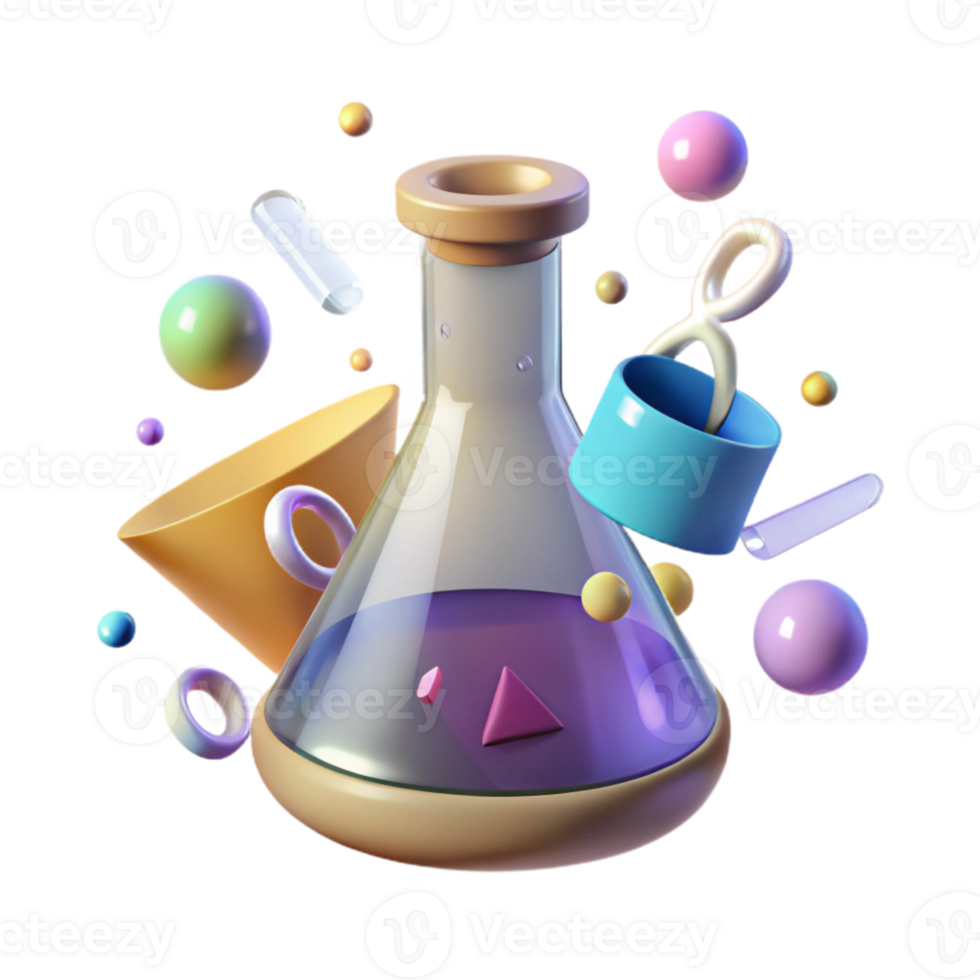 dramatic rustic Chemistry Flask Cutout Isolated for Science Projects genuine png