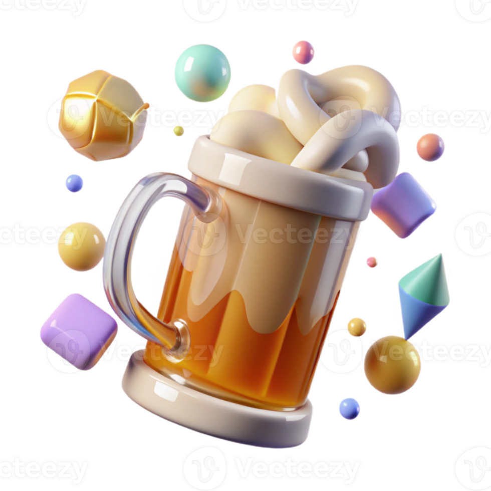 wonderful artistic Chilled Beer Mug Transparent Background for Brewery Graphics professional png