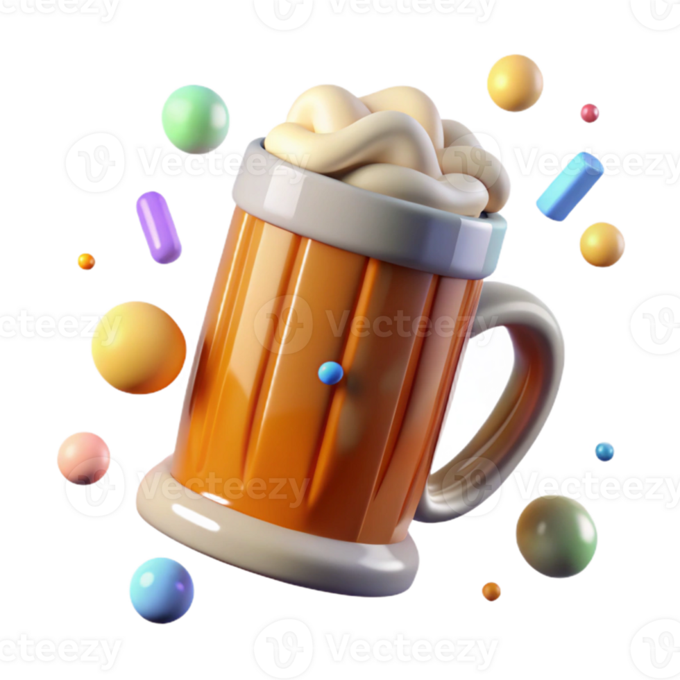 serene contemporary Chilled Beer Mug Transparent Background for Brewery Graphics png