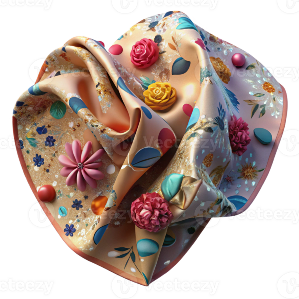 magnificent traditional Chintz Fabric Texture Floral Print Cutout original png