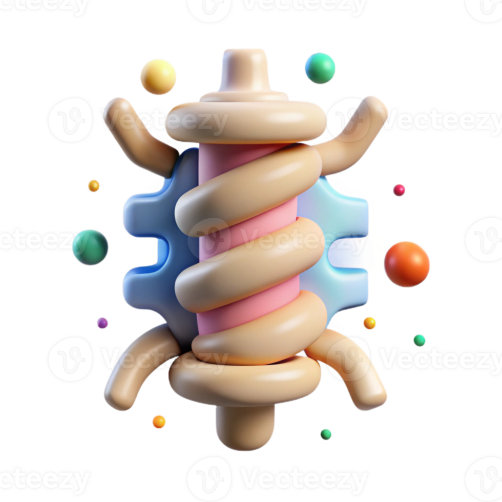 magnificent artistic Chiropractor Spine Health Icon Isolated for Medical Design high quality png