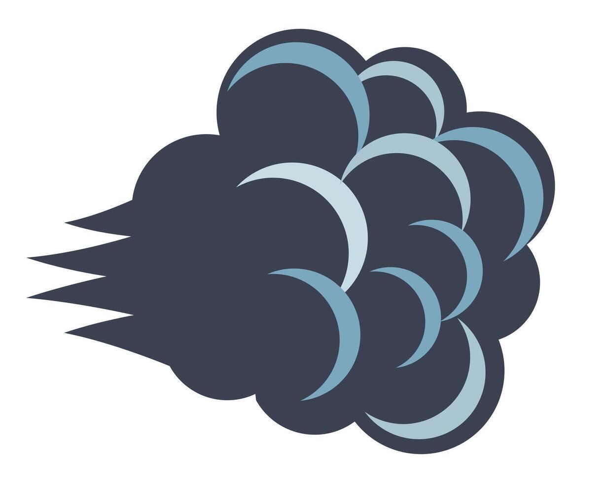 Steam cloud or air puff with comic style icon design vector