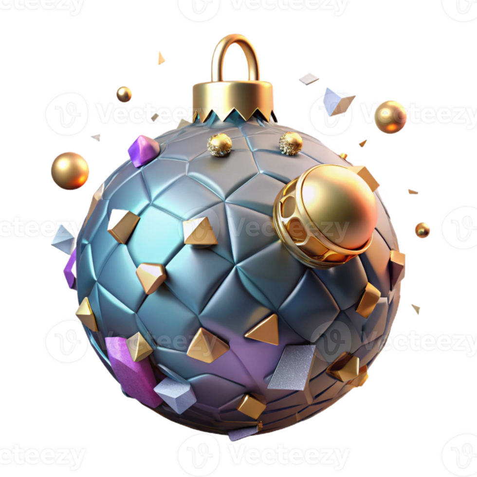 dramatic artistic Christmas Ornament Ball Isolated for Festive Trees authentic png
