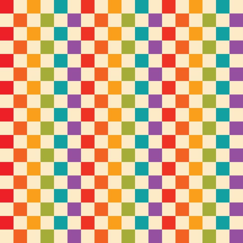 Colorful Seamless Check Pattern Trendy Fashion Colors Elegant Minimal Design vector