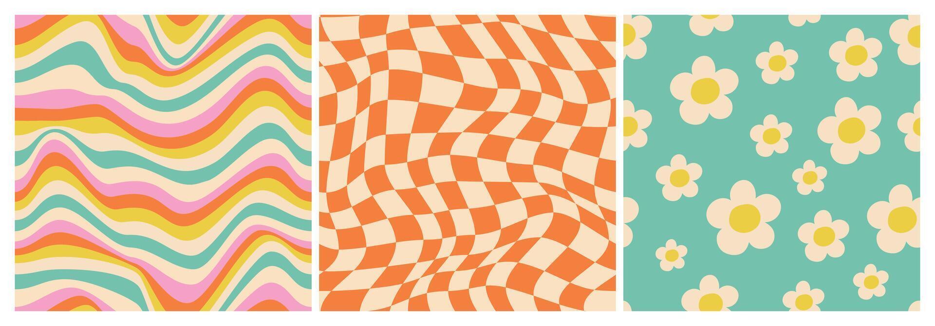 Y2k backgrounds. Waves, swirl, twirl pattern. vector