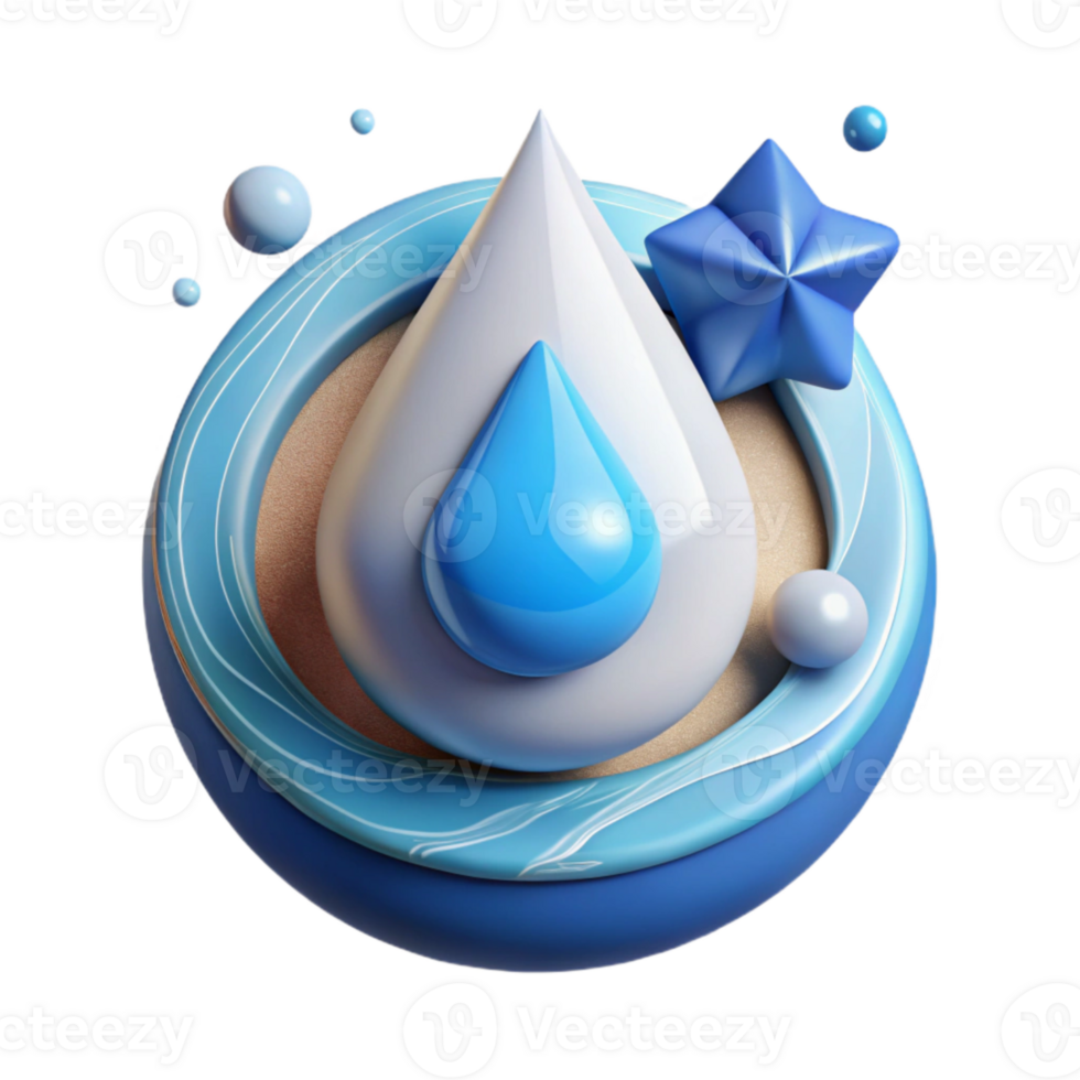 serene vintage Water Damage Restoration Service Icon Isolated for Home Repair original png