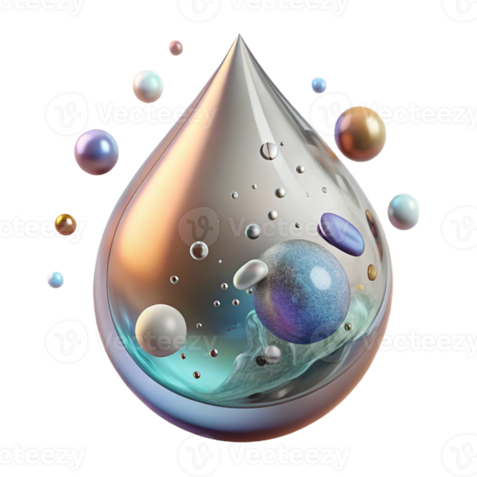magnificent creative Water Droplet Magnified Macro View Transparent for Science Illustrations premium png