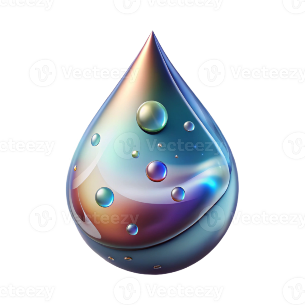vibrant modern Water Droplet Transparent Cutout for Beverage Design authentic png
