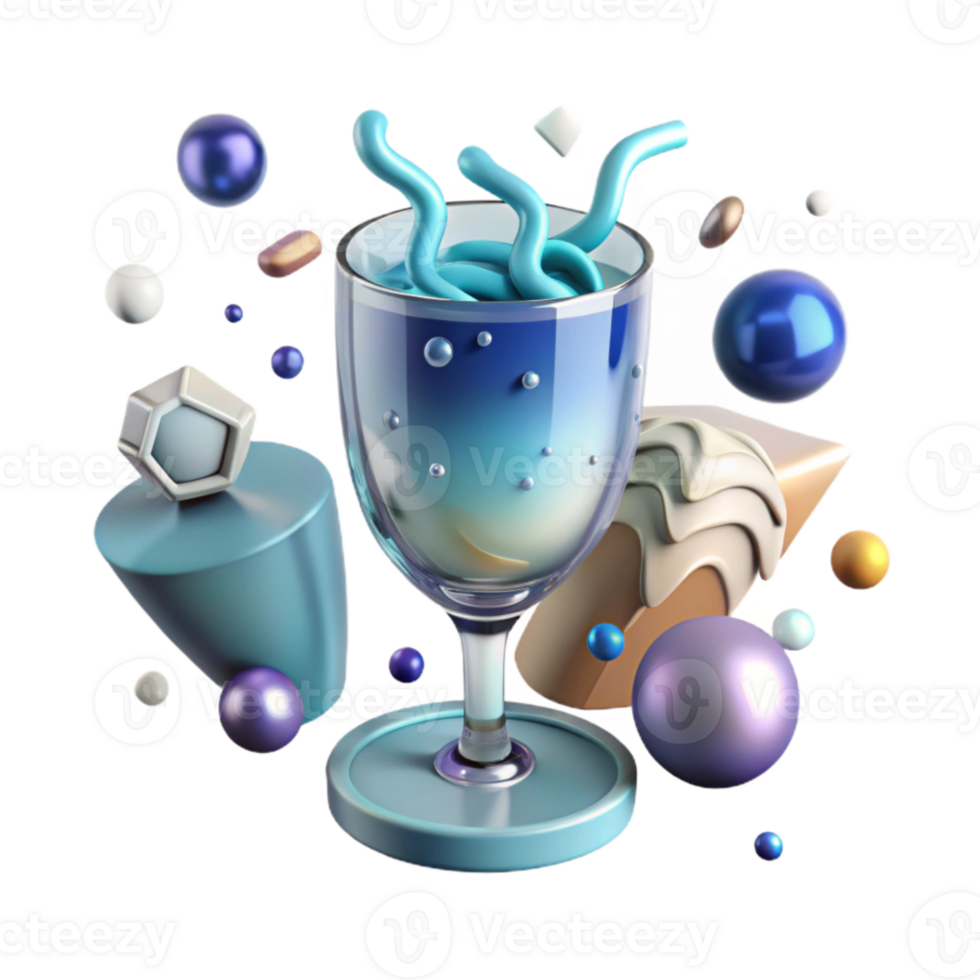 stunning modern Water Glass Cutout for Restaurant Menu premium png