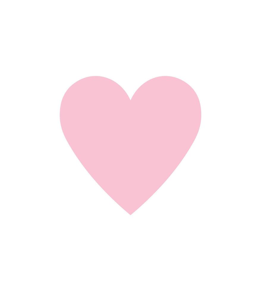 Isolated pink heart banner, Valentines card vector
