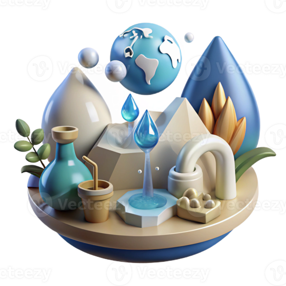 dramatic contemporary Water Scarcity Drought Problem Graphic Cutout for Climate Change Reports exclusive png