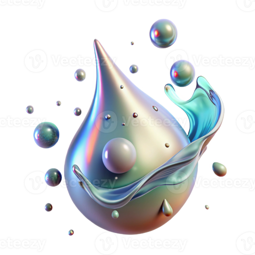 vibrant abstract Water Splash Droplet Microscopic View Transparent high quality png